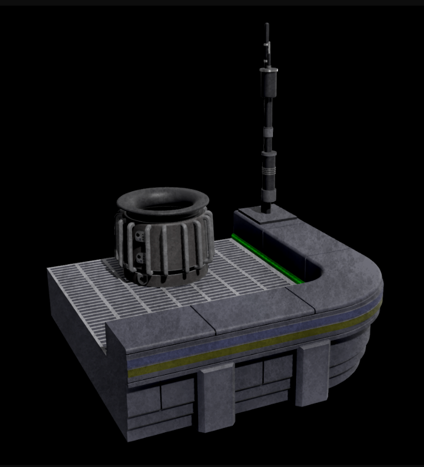 Star Wars 3D Printed Daiyu Rooftop  Diorama for 3.75" and 6" Figures