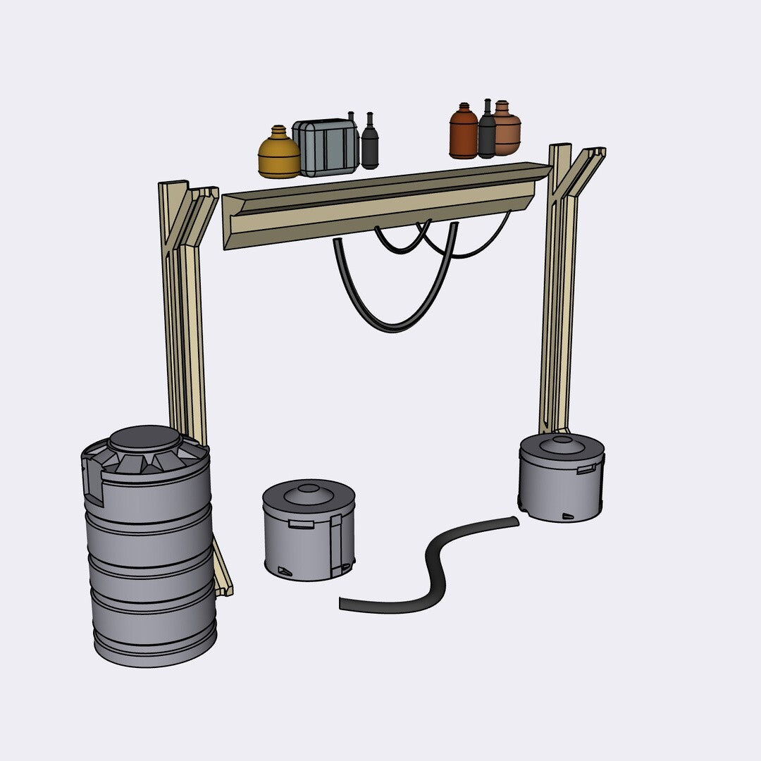3D Printed Hanger Escape diorama for 3.75" & 6" Star Wars Figures