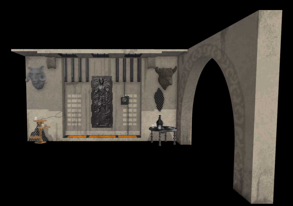 Star Wars Jabba's Palace Trophy Wall Diorama for 3.75 in (1:18) Figure