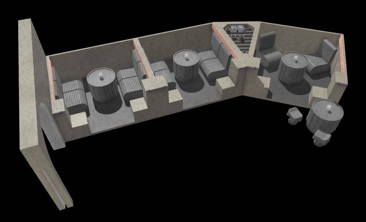 Star Wars Cantina Booths Wall Half For 3.75 " Figure Diorama