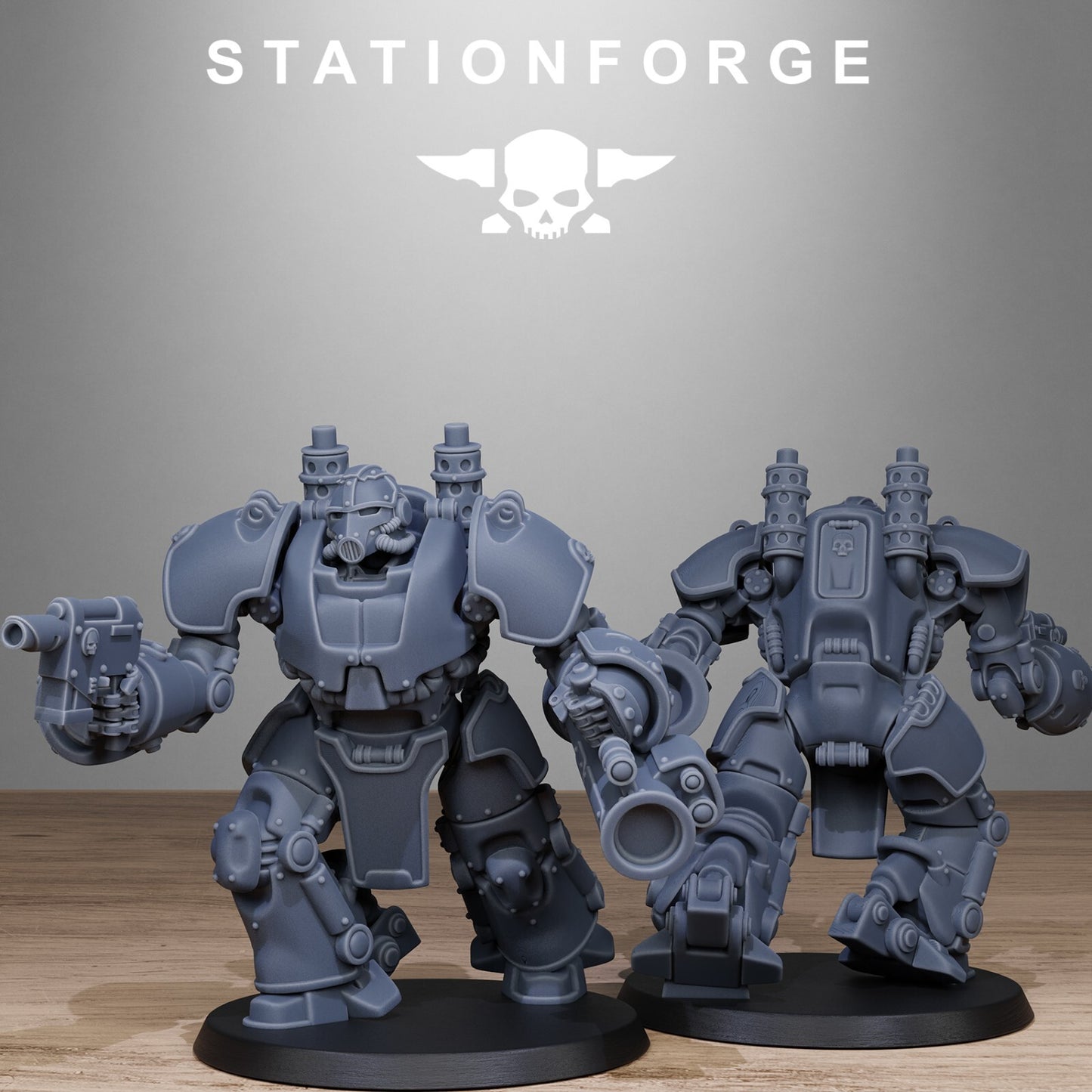 The GrimGuard Power Armoured Squad from Station Forge 40mm INC BASES + FREE POST