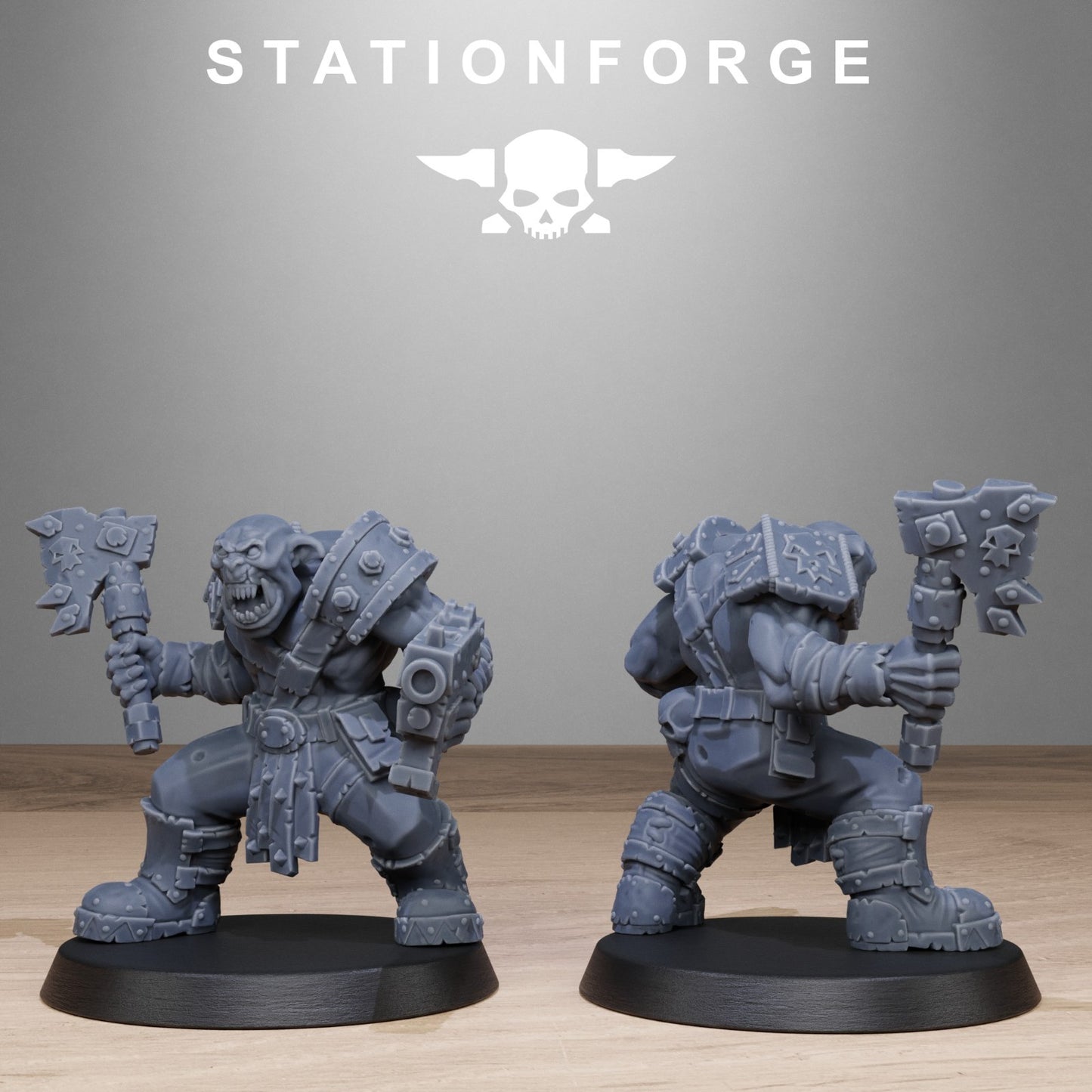 The Orkaz bros from Station Forge 32mm FREE BASES + POST