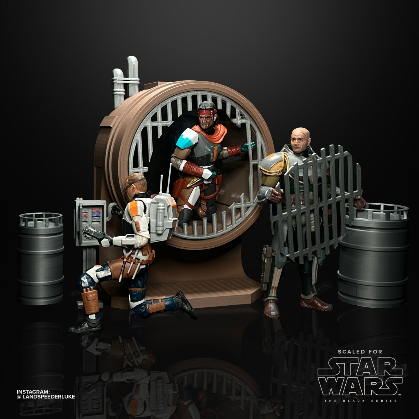 Star Wars 3D Printed Clone Wars/Bad Batch Sewer Dio for 6" Black Series figures