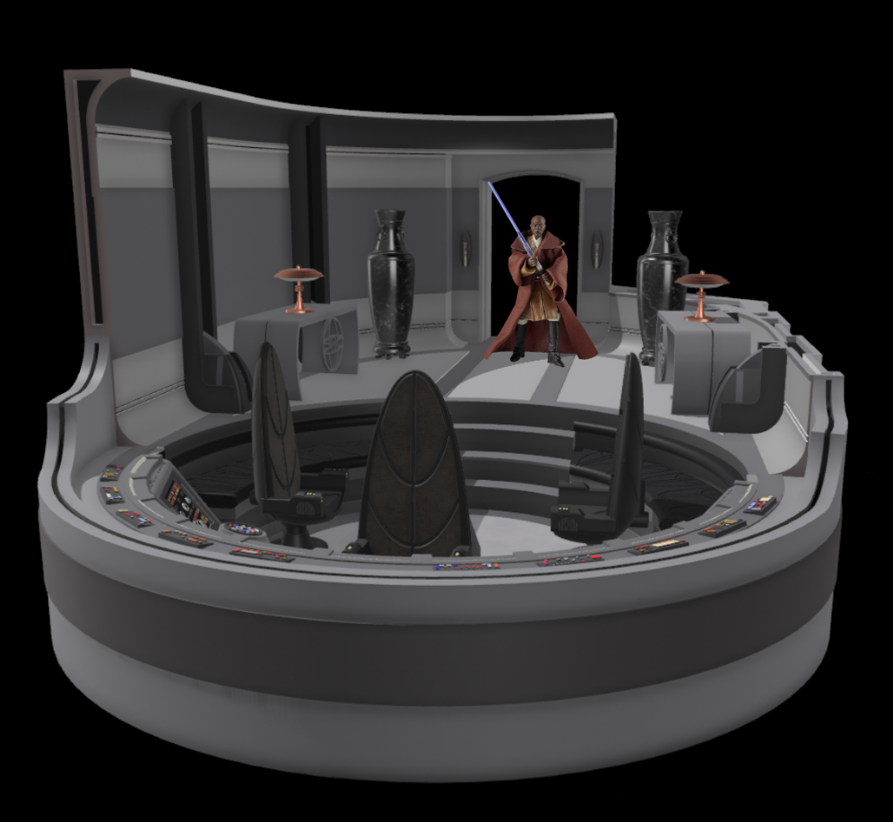 Star Wars Palpatine's Office Diorama 2 for 3.75 IN (1:18) FIGURE DIORAMA
