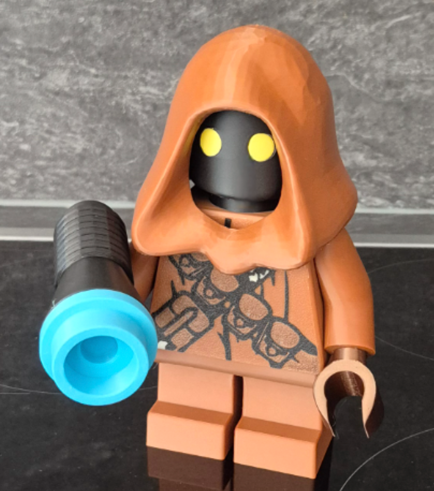 3D Printed. 9" Scale Star Wars Jawa Brick Figure(obs smaller than other models )