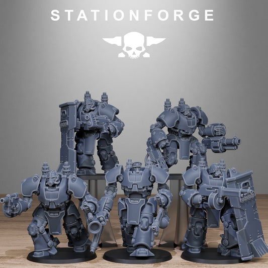 The GrimGuard Power Armoured Squad from Station Forge 40mm INC BASES + FREE POST