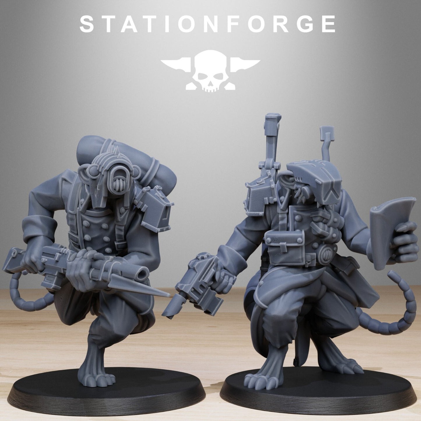 The Grim Guard Racticus from Station Forge 32mm