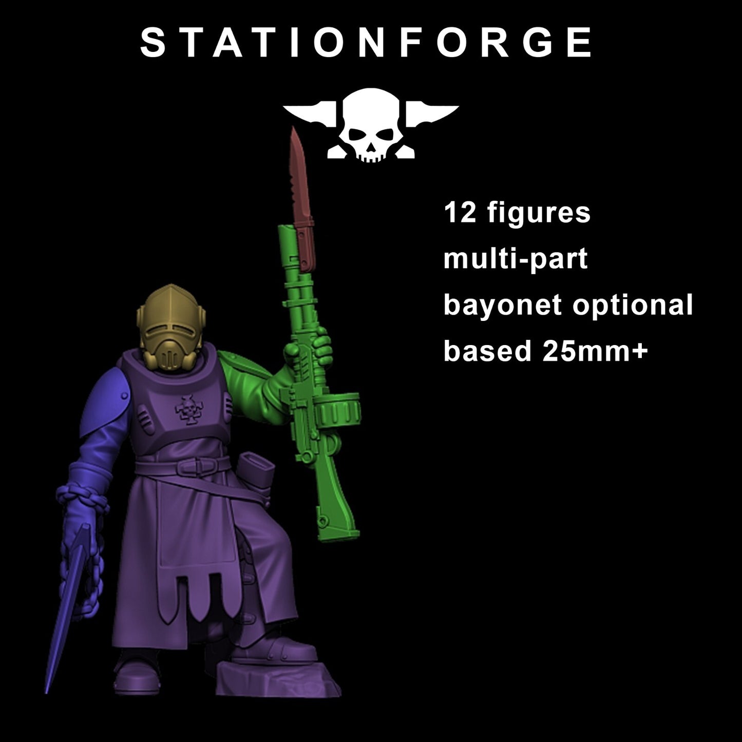 Royal Guard Templars Miniatures from Station Forge Inc Bases