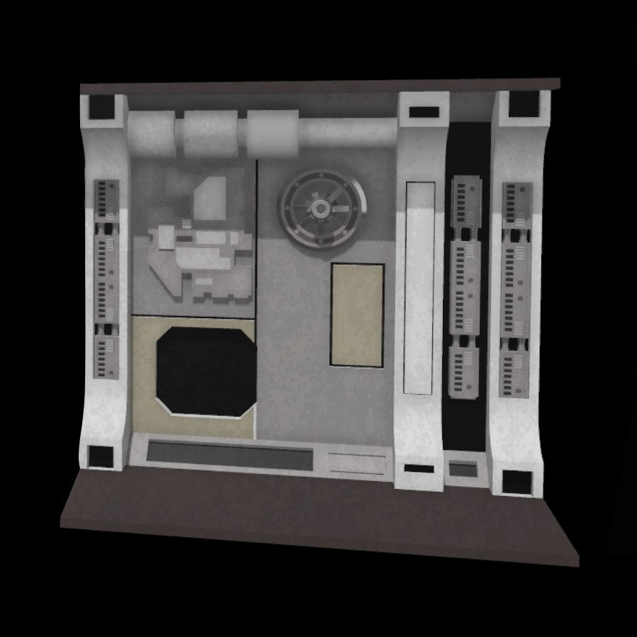3D Printed SCIFI corridor 1/12th scale for Star Wars Black series figures