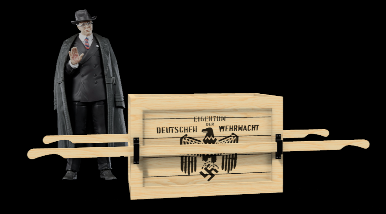 Printed Indiana Jones Ark of the Covenant Crate STICKER SET for 3.75" Figures