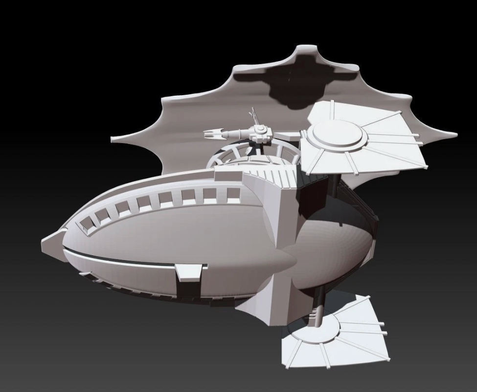 3D Printed Mini Rig Skiff For 6" 1:12 figures