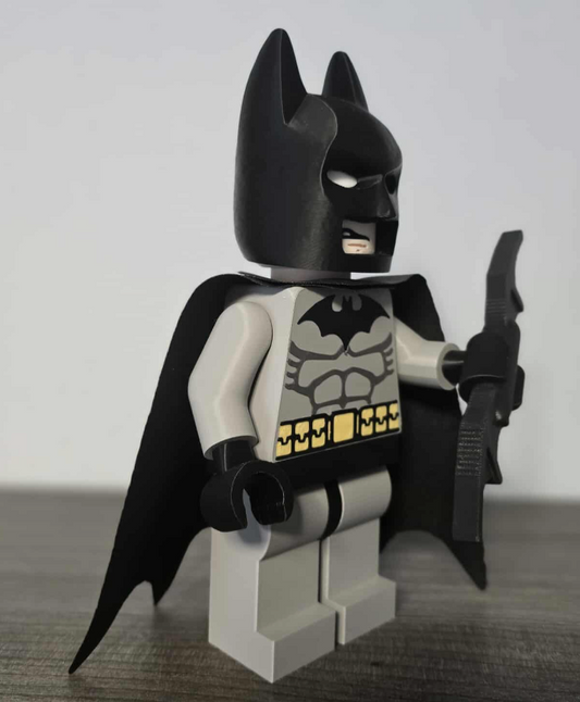 3D Printed. 9" brick inspired Deluxe Batman 2007 Version Figure