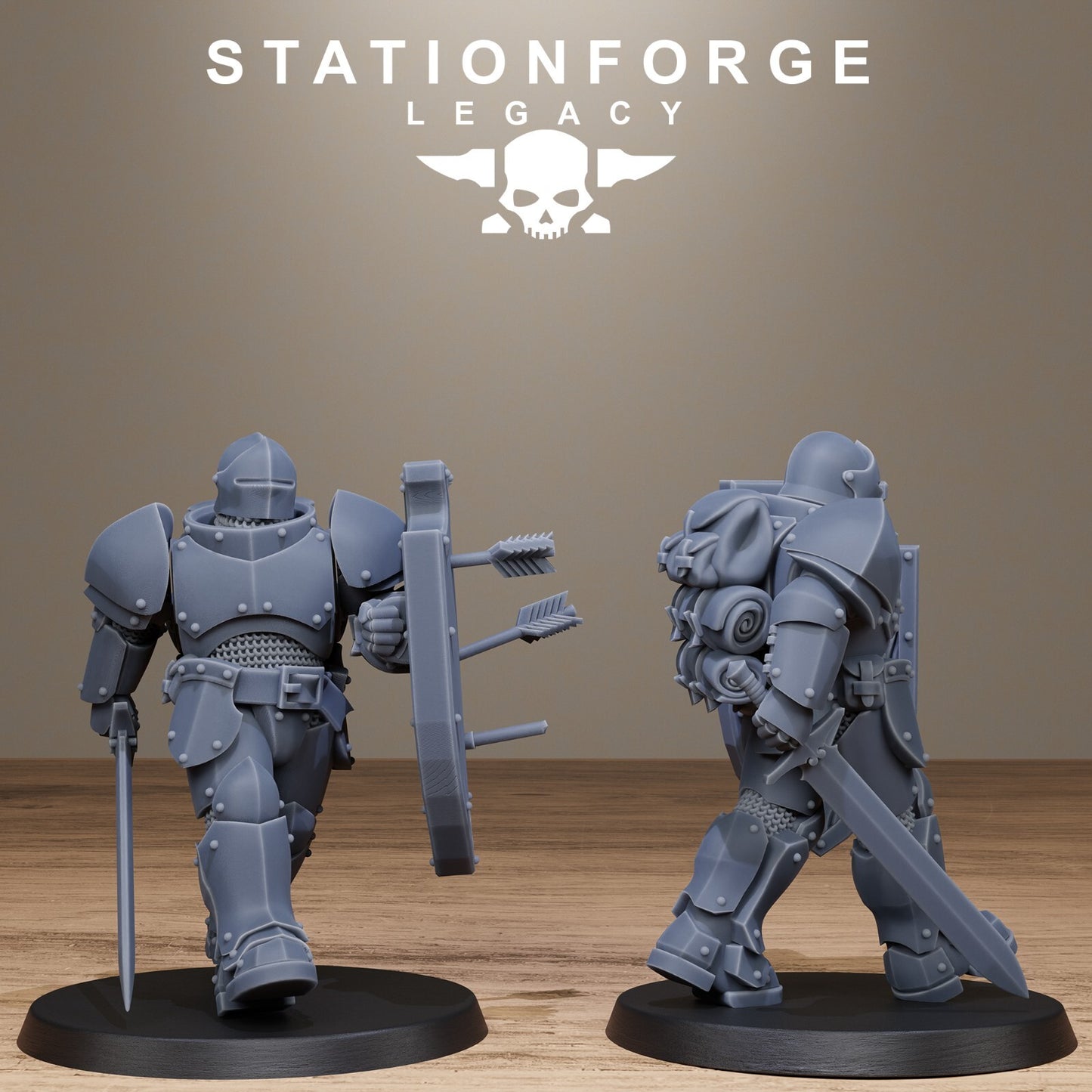 The Solaris Infantry from Station Forge Legacy, Fantasy 32mm Inc Bases