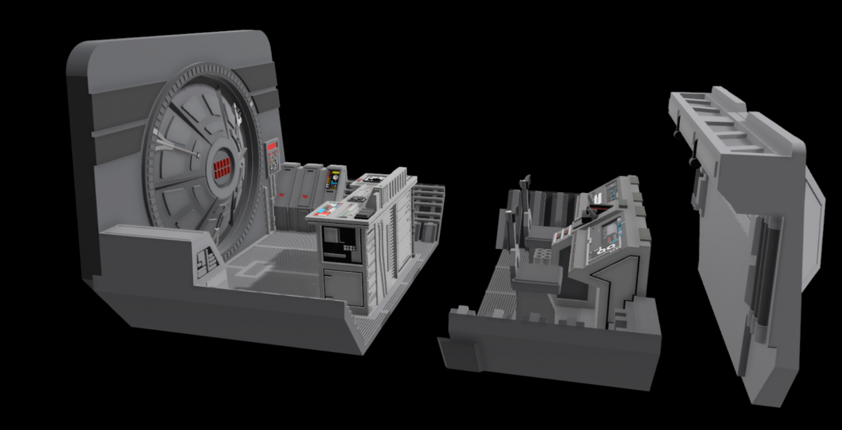 Star Wars 3d printed AT- AT cockpit Diorama for 3.75" Figures