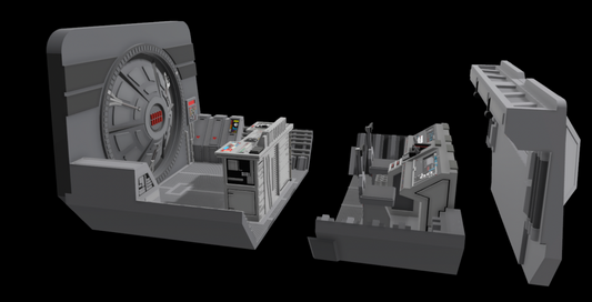 Star Wars 3d printed AT- AT cockpit Diorama for 3.75" Figures
