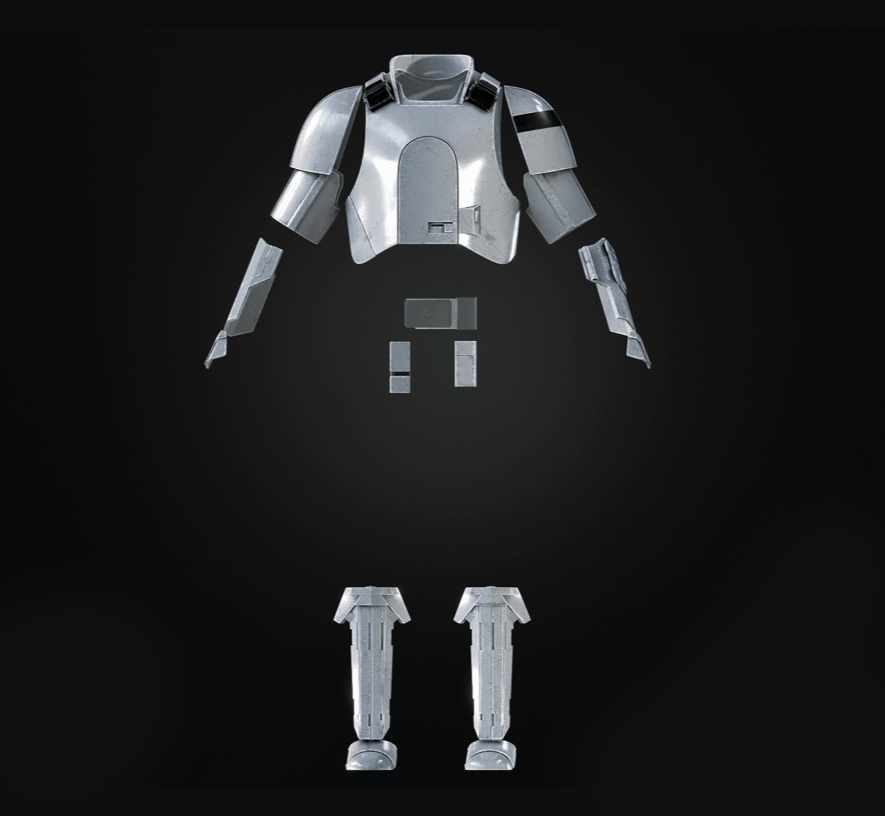 Star Wars ISB Inspired 3D Printed Raw, unpainted Armour