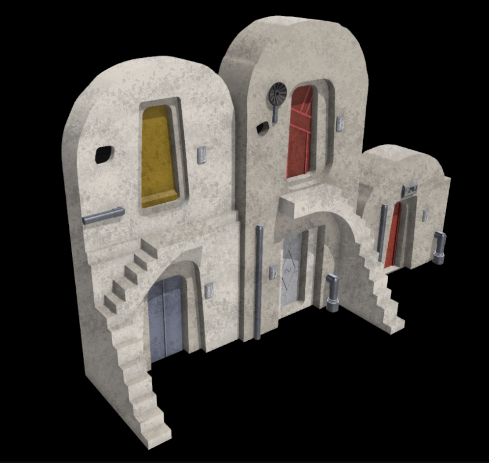 Star Wars Mos Espa Slave Quarters Diorama for 3.75 in (1:18) Figure