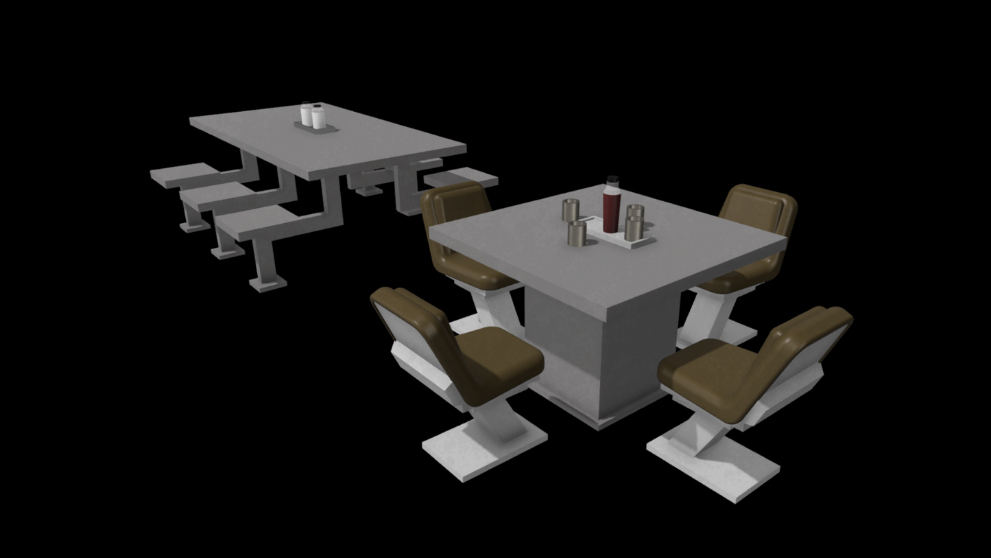 3D Printed imperial Mess Hall Tables (Morak) For 3.75" Star Wars figures