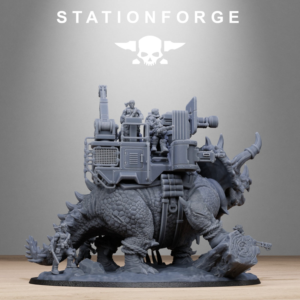 GrimGuard Jungle Fighters Triceratank 32mm From Station Forge | Free Post