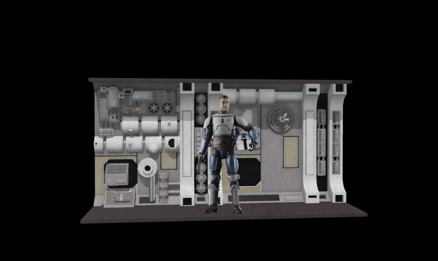 3D Printed SCIFI corridor 1/12th scale for Star Wars Black series figures