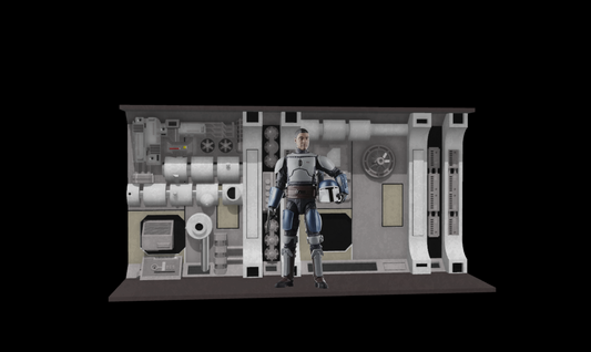 3D Printed SCIFI corridor 1/12th scale for Star Wars Black series figures