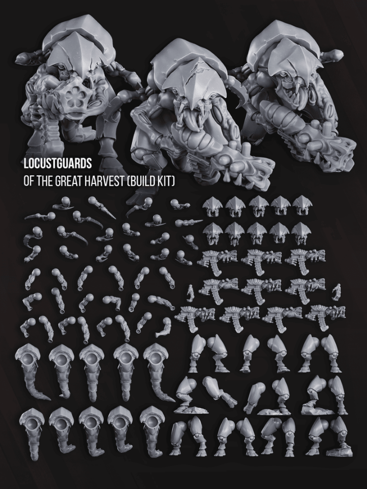 GREAT HARVEST LOCUSTGUARDS From DakkaDakka 32mm Bases Included
