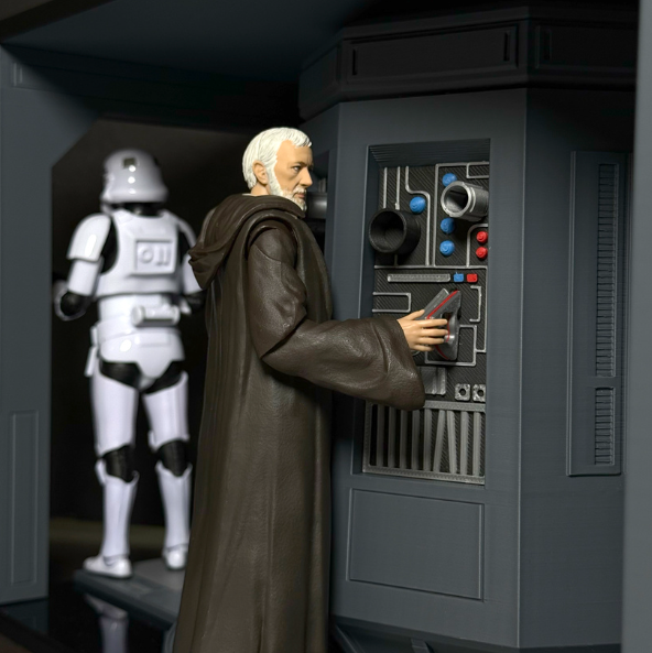 Star Wars 3D Printed Tractor Beam Panel - 3.75" Station Stacker Diorama