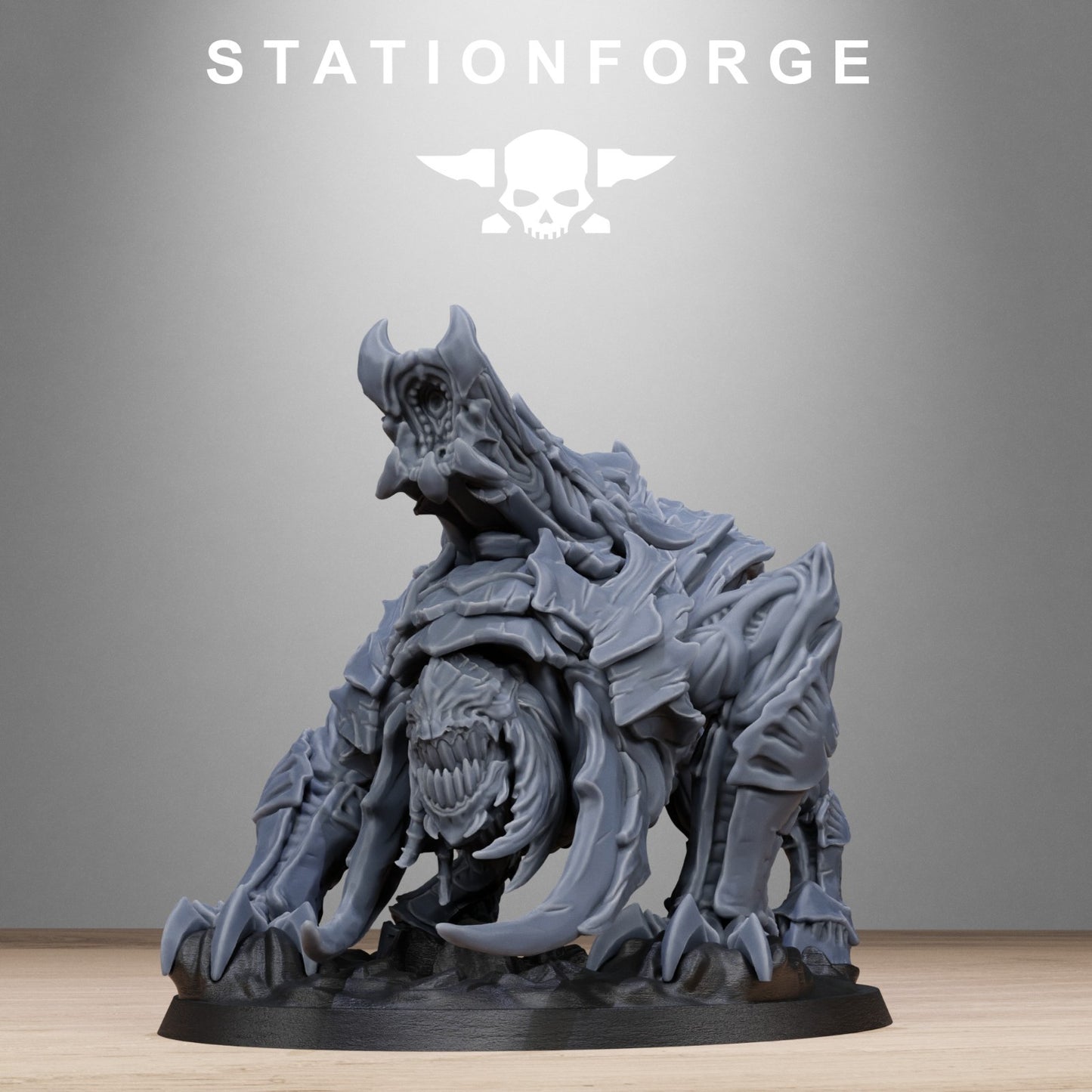 Xenarid spider beasts (2) from Station Forge 32mm. FREE BASE