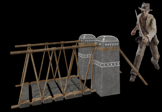 3D Printed Indiana Jones Temple of Doom Bridge Diorama for 3.75" Figures