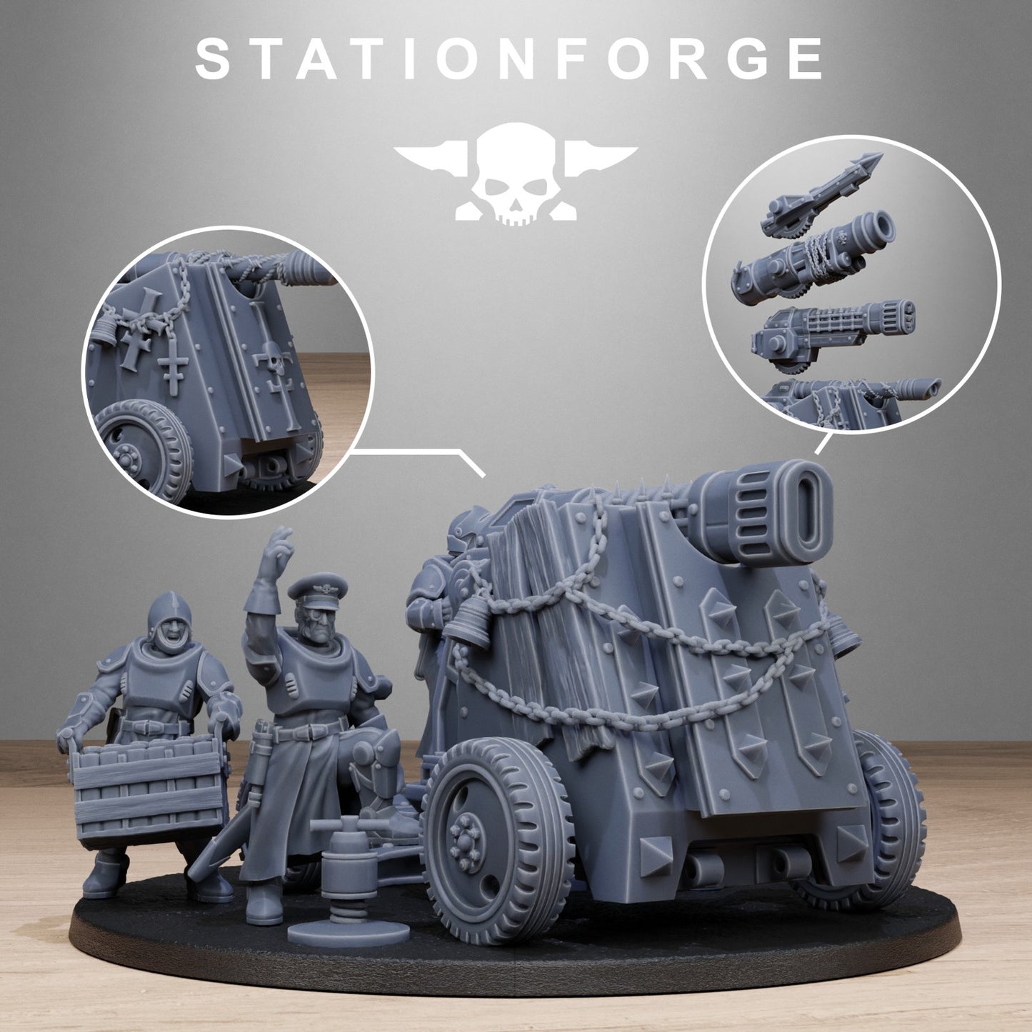 RoyalGuard light artillery from Station Forge 32mm. FREE BASE