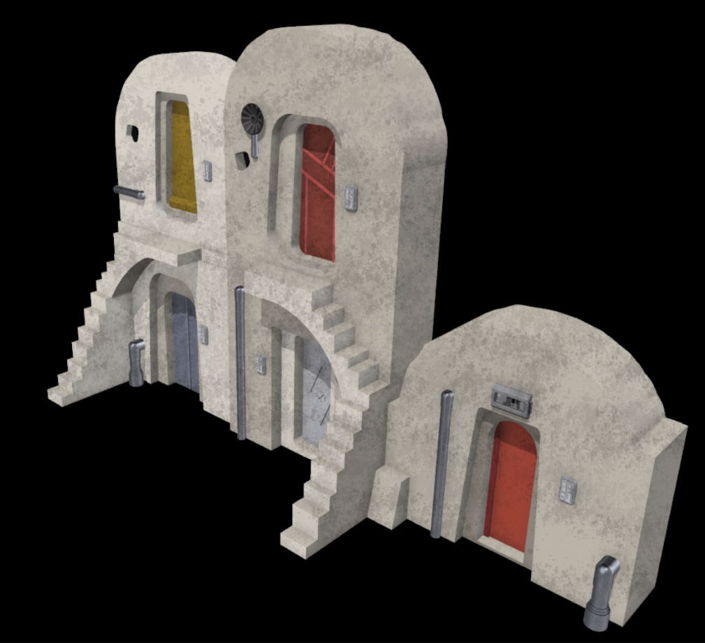 Star Wars Mos Espa Slave Quarters Diorama for 3.75 in (1:18) Figure
