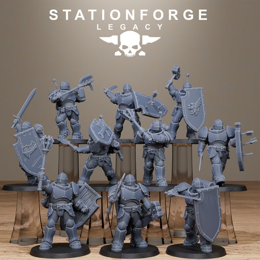 The Solaris Infantry from Station Forge Legacy, Fantasy 32mm Inc Bases