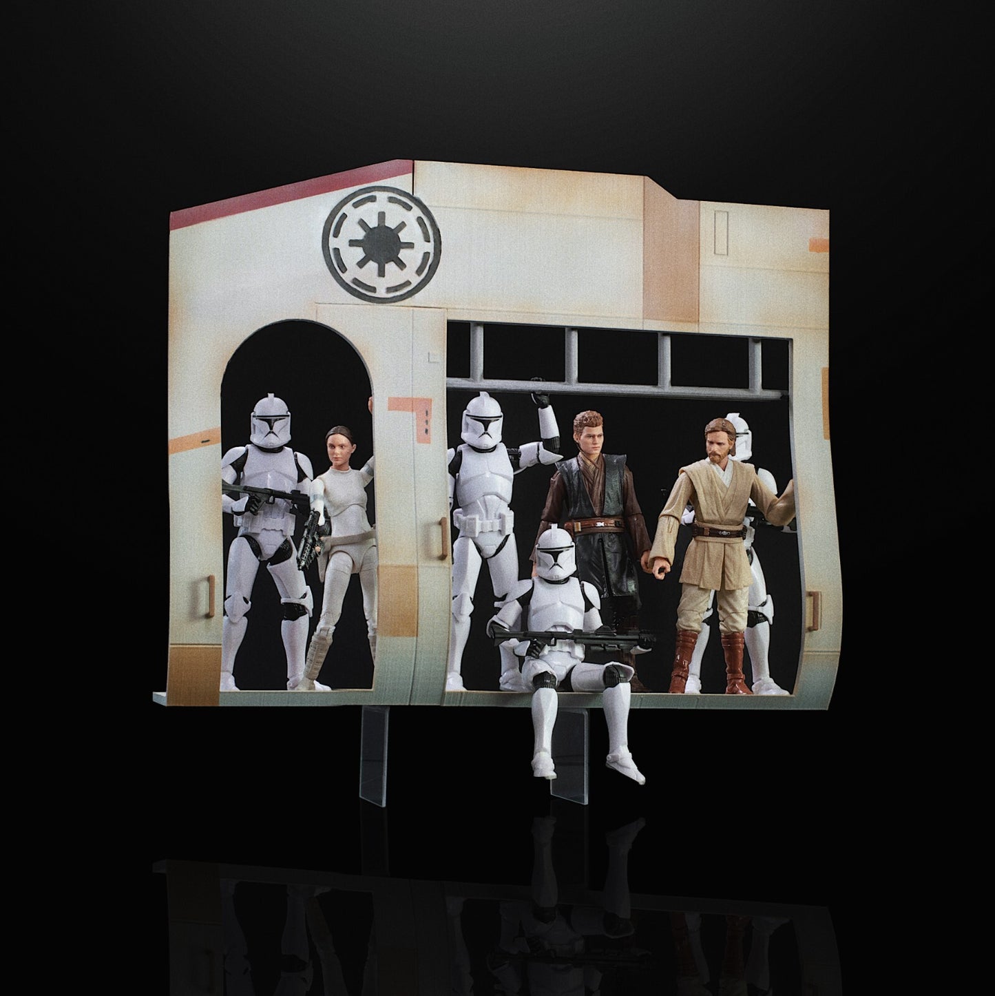 3D Printed LAAT Diorama for 3.75" & 6" Star Wars Figures