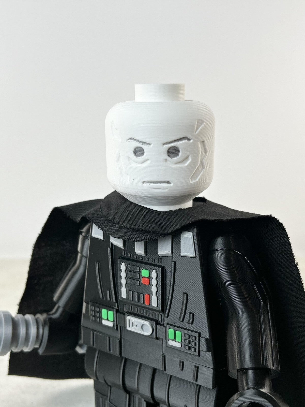 3D Printed. 9" Brick inspired Deluxe Darth Vader Figure With Cape