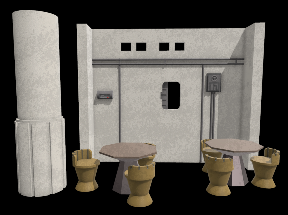 Star Wars Mos Pelgo Cantina Diorama for 3.75 IN (1:18) FIGURE DIORAMA