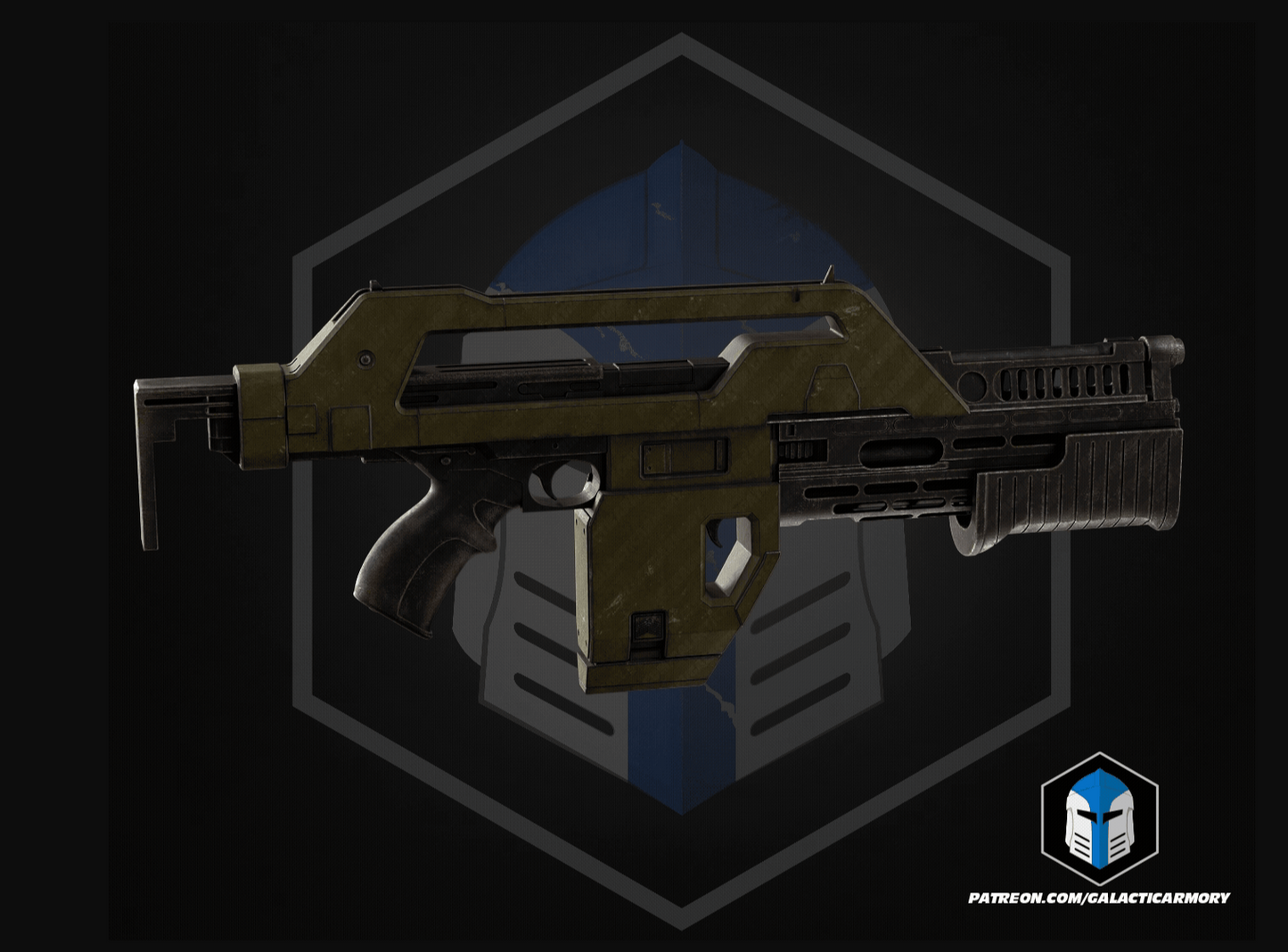 Aliens Custom 3D Printed M41A Pulse  Blaster Replica Prop 1:1