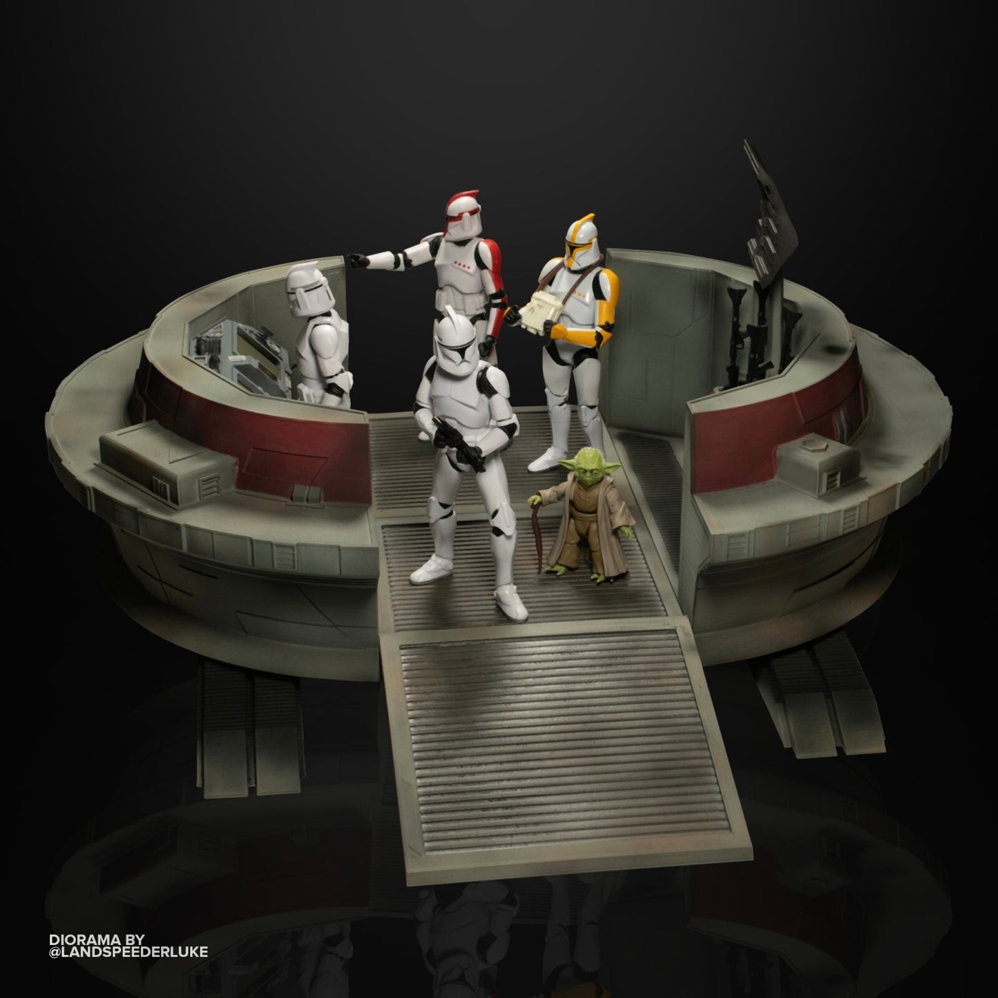 Star Wars 3D printed Clone Wars Forward command centre for 6" Black Series figs