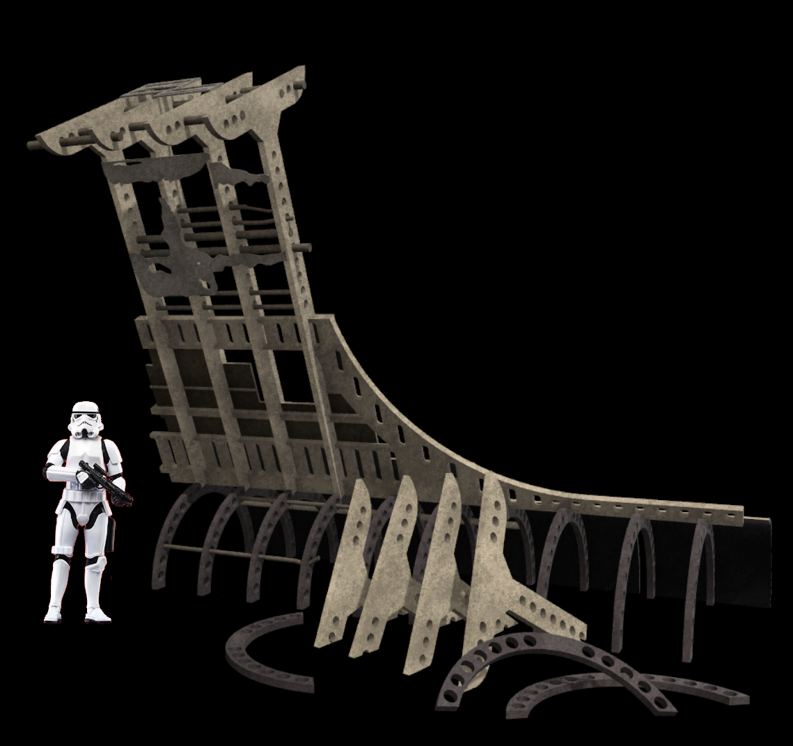 Star Wars 3D Printed Mos Eisley Junk Pile #3 Diorama for 3.75" & 6"  Figures