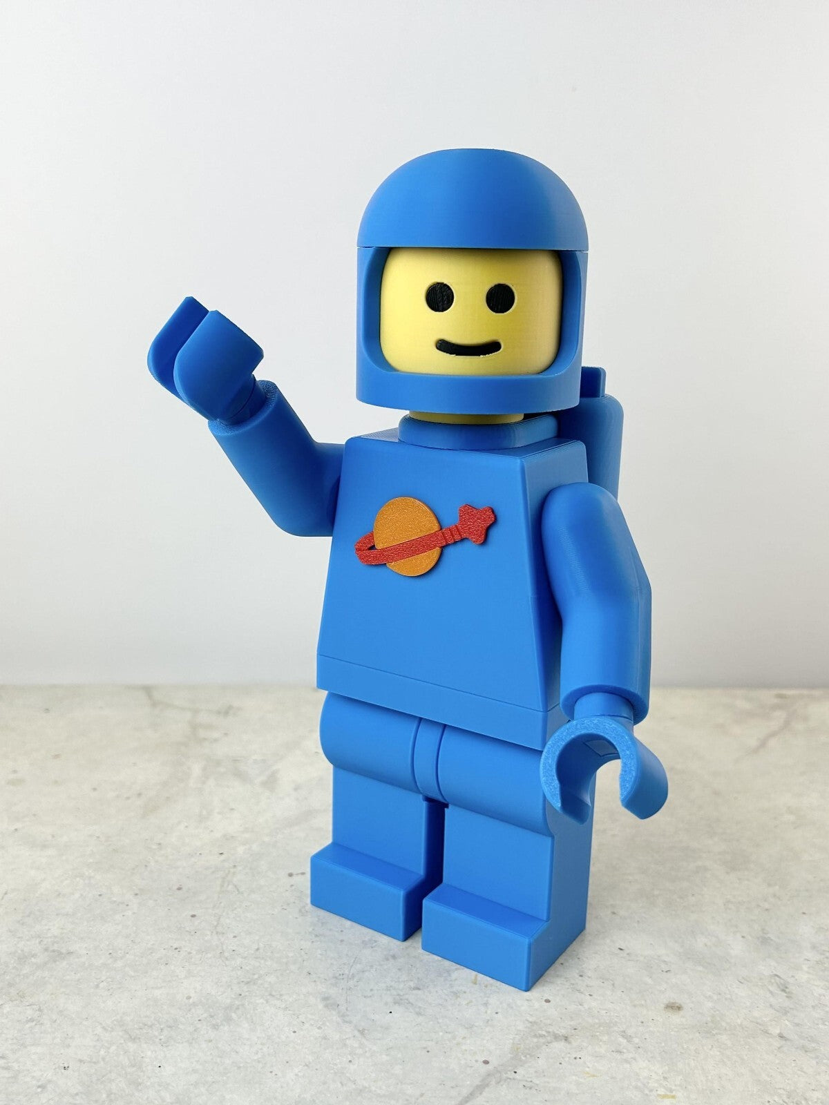 3D Printed. 9" Brick inspired Deluxe Benny the Spaceman figure