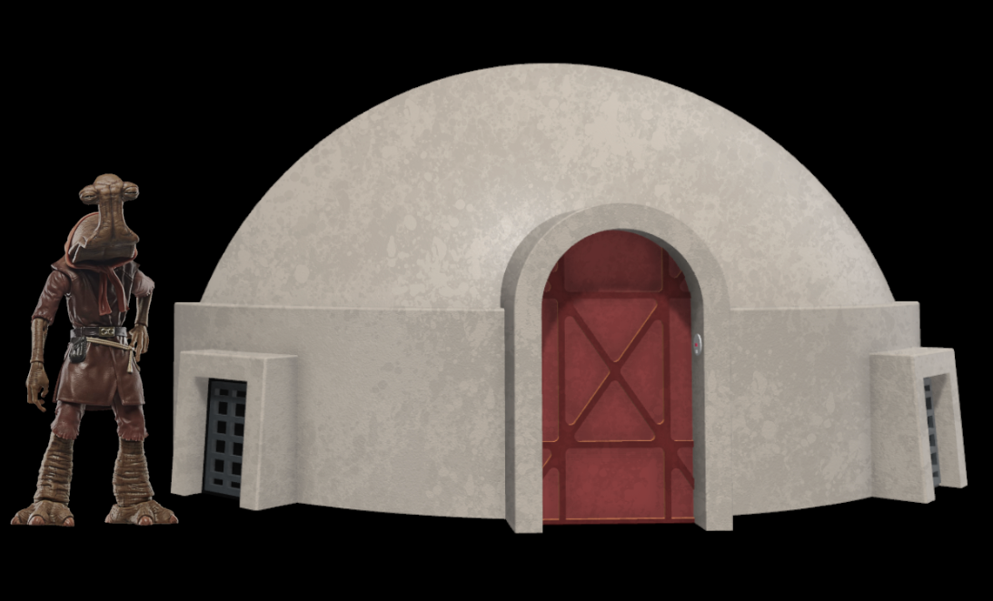 Star Wars Tatooine Building Front 1 Diorama for 3.75 IN (1:18) FIGURE