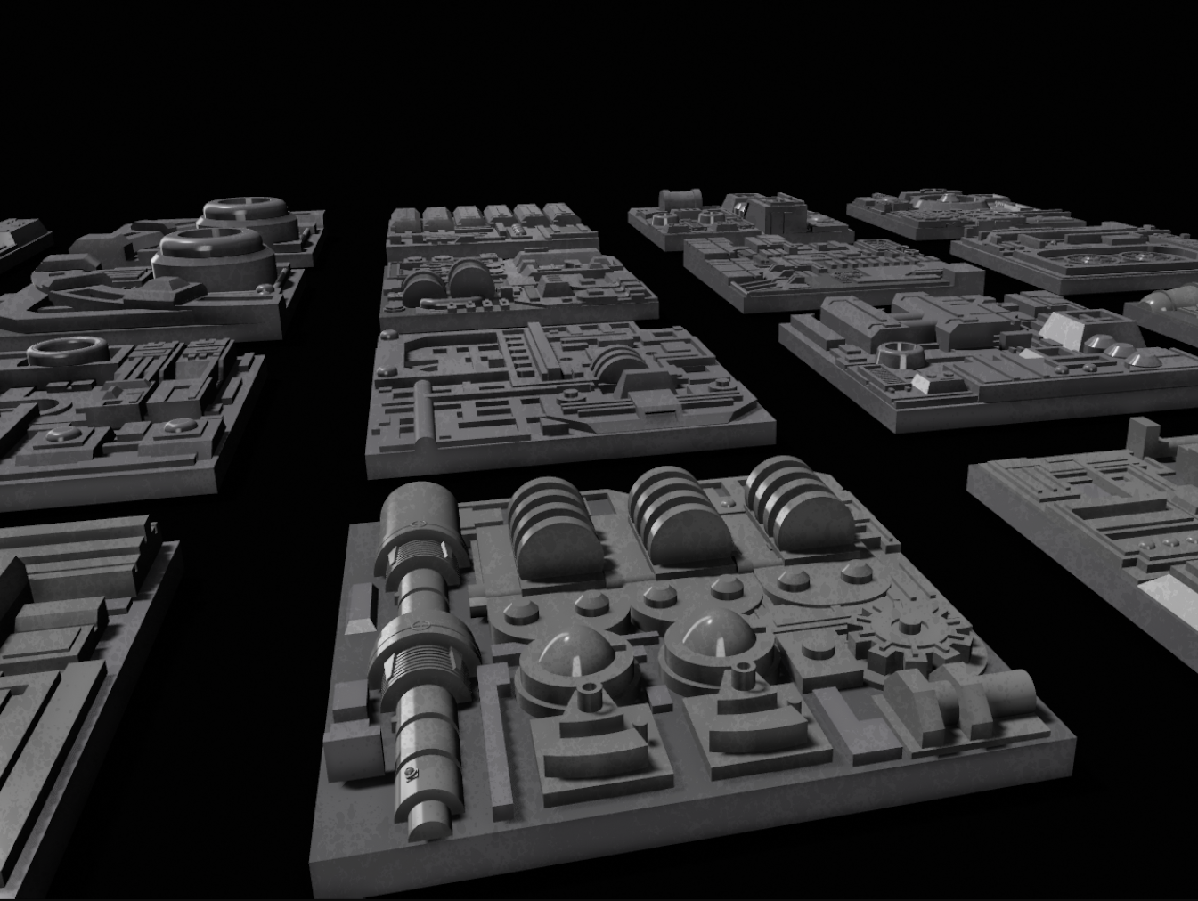 Star Wars 3D Printed Death Star surface tiles/panels 74mm x 74mm