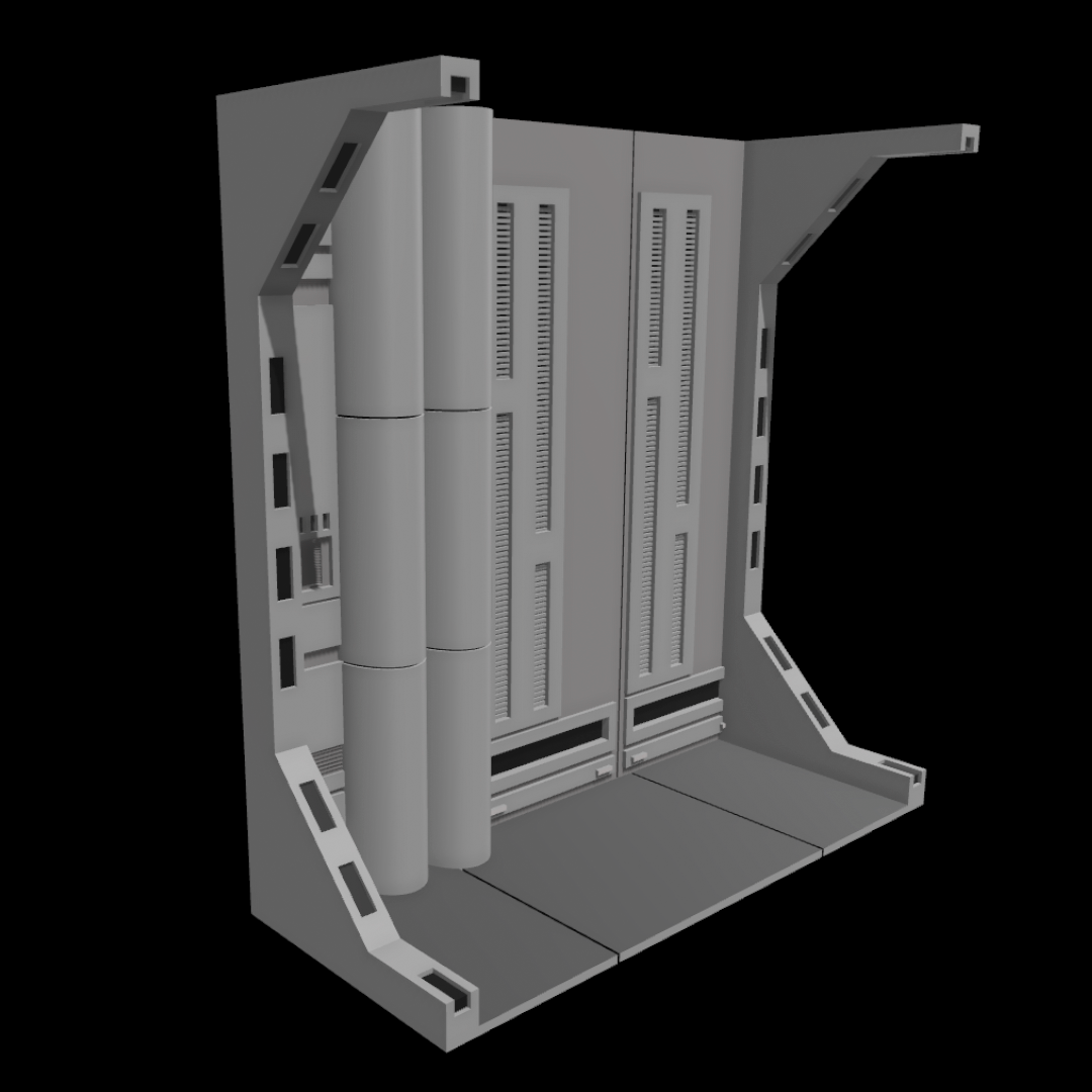 3D Printed Death Star Corridor 4 Diorama for 3.75" Or 6" Figures