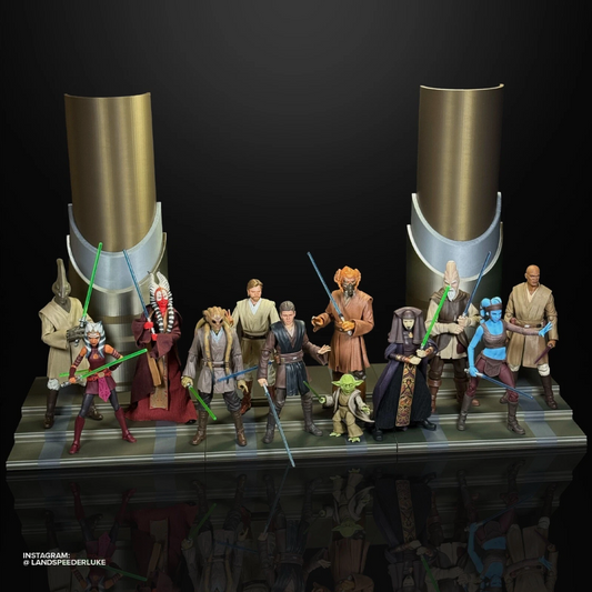 Jedi Temple Risers Diorama for 3.75 in (1:18) Star Wars Figures