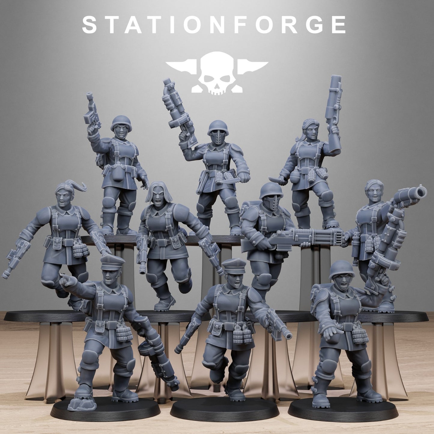 Freeguard sisters from Station Forge 32mm. FREE BASE