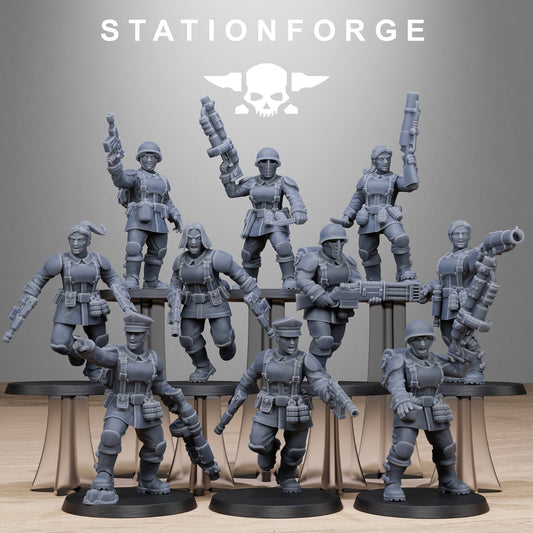 Freeguard sisters from Station Forge 32mm. FREE BASE