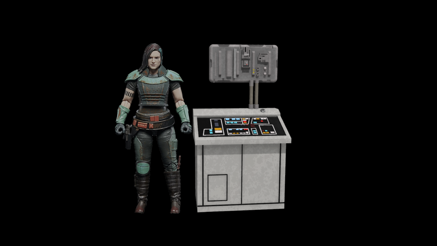 3D Printed Nevarro Computer Terminal For 3.75" & 6" Star Wars Figures