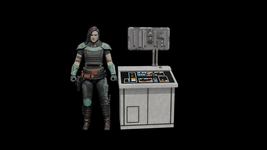 3D Printed Nevarro Computer Terminal For 3.75" & 6" Star Wars Figures