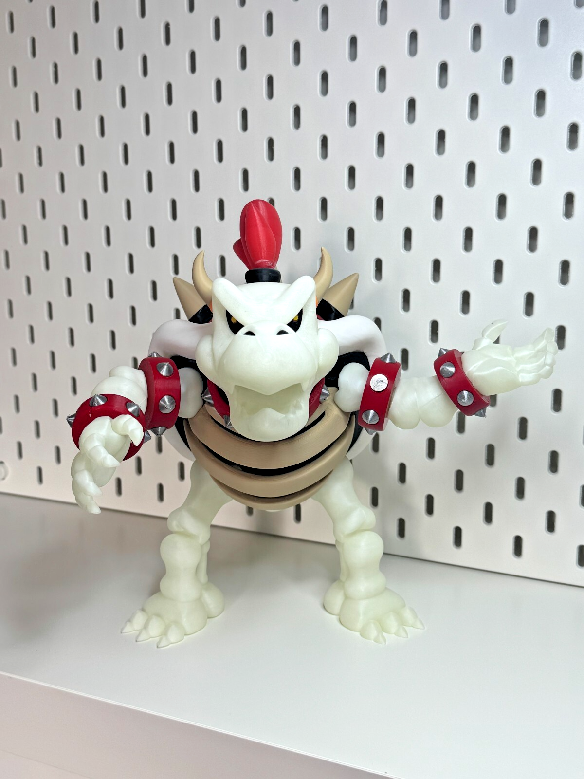 Dry Bowser Glow in the Dark Figure, Nintendo Switch 2. 3D Printed Model 25cm