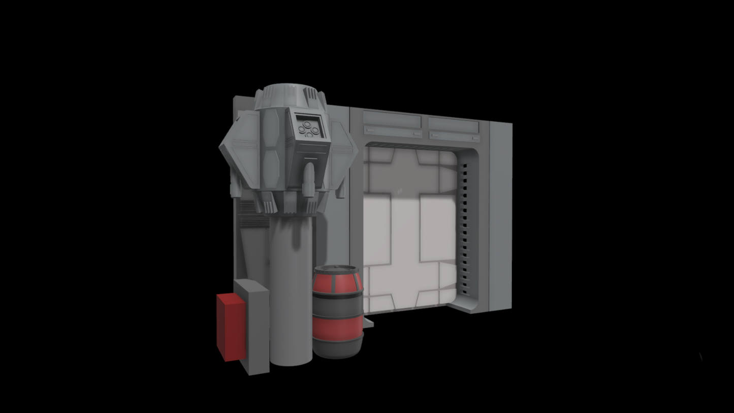 Star Wars Death Star Control Room 327 Door Wall Diorama For 3.75" Or  6" Figures