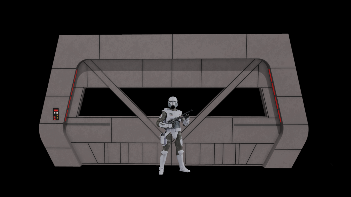3D Printed Imperial Base Door (Mandalore) for 3.75" 6" and 12" Figures